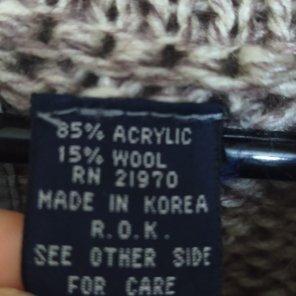Vintage Depoe Bay Wool blend fisherman shawl neck sweater Coastal Grandma Y2k - Picture 5 of 7